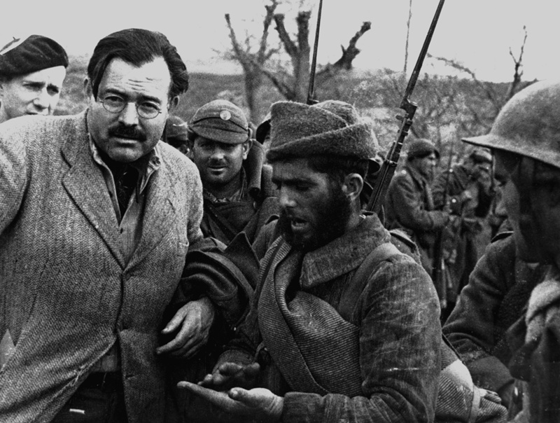 Hemingway with fighters